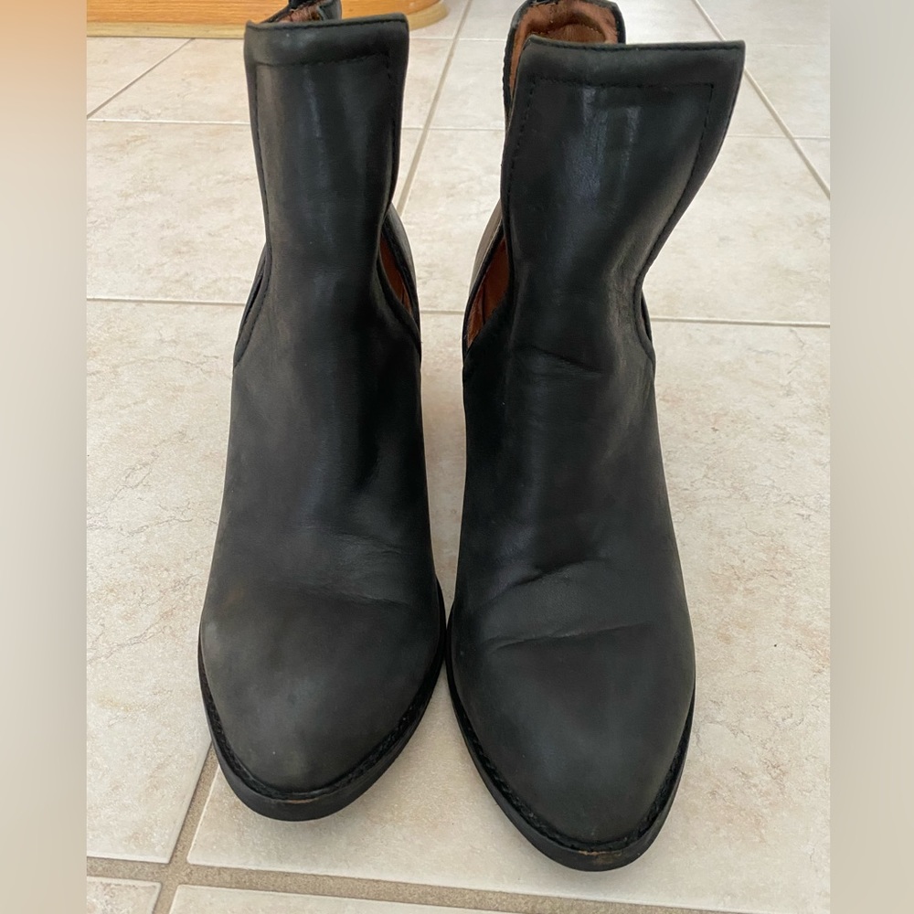 Jeffrey campbell black leather ankle boots